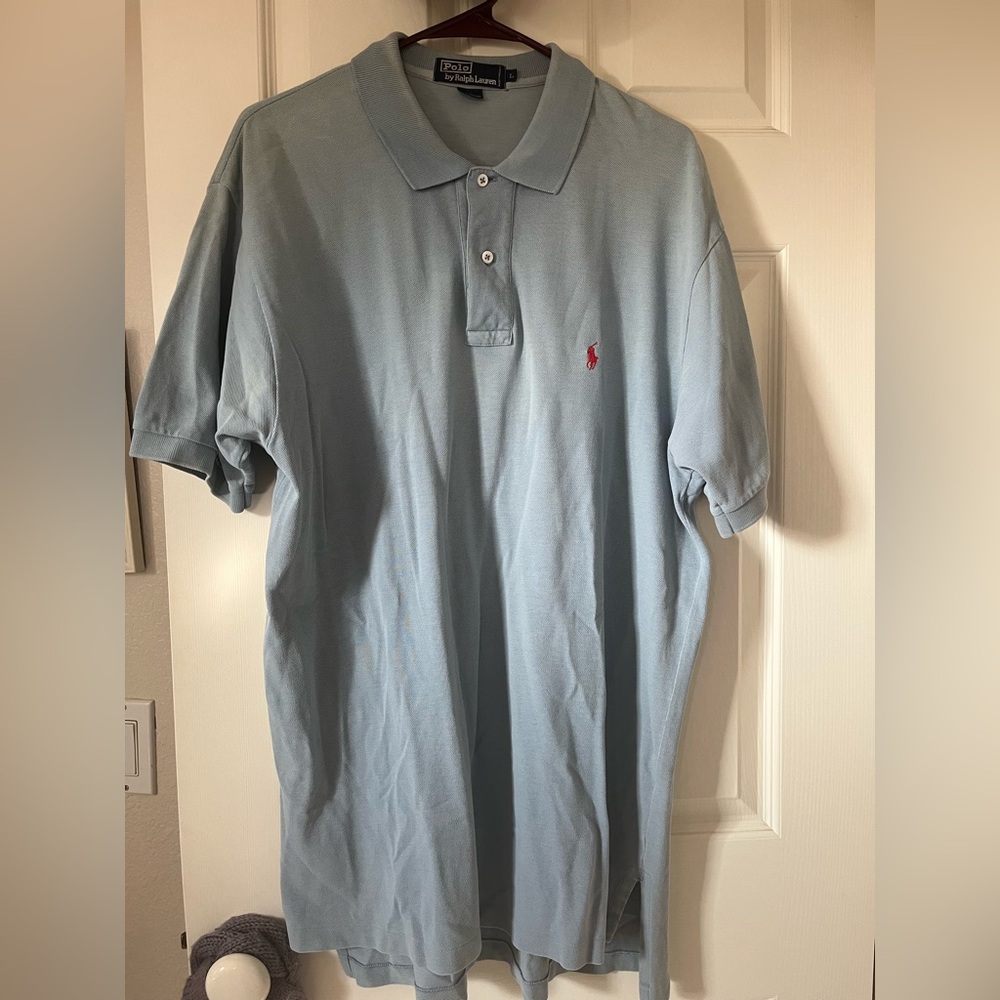 polo by Ralph Lauren vintage 90’s men’s light blue short sleeve polo shirt